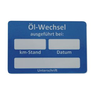 180546 | NALJEPNICA "ZAMJENA ULJA" 250/1