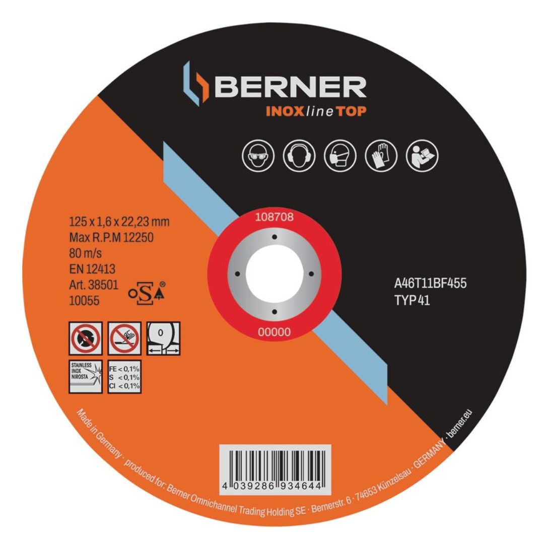 38500 | REZNA PLO. 125x1.0mm T- INOX #25